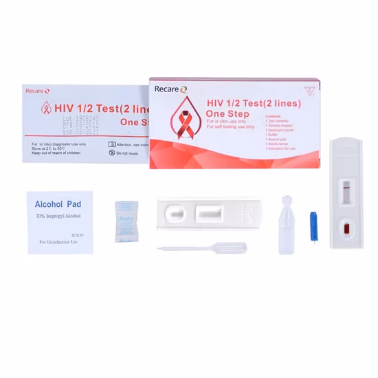 Amaz Top Seller Supplier Real TUV Certified CE Home Use Self Testing Blood 1+2 Determine HIV Aids Cassette Rapid Test Kit